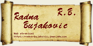 Radna Bujaković vizit kartica
